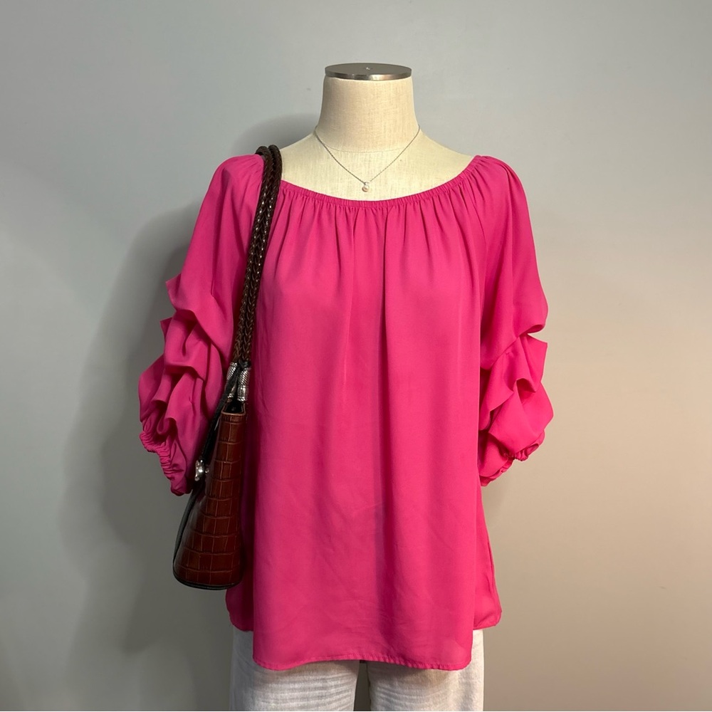 Coco Bianco Vibrant Pink Blouse